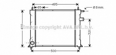 AVA QUALITY COOLING au2110 -  Радиатор, охлаждение двигателя